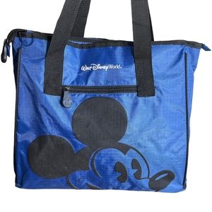Disney Parks Mickey Cooler Bag Shoulder Tote Walt Disney World Blue Polyester